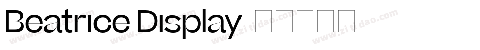 Beatrice Display字体转换
